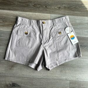 VUORI Women Vintage Ripstop Utility Shorts Size XXL SOFT PEWTER Gray New